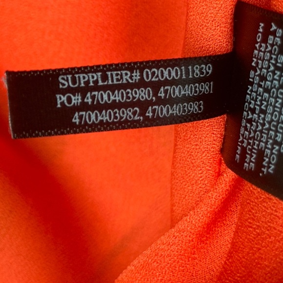 Lauren Ralph Lauren Faux Wrap Striped Midi Skirt Orange Multicolor Size Large - Picture 7 of 9